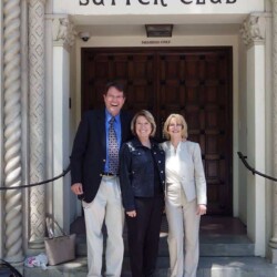 Russ Fuller, Senator Jean Fuller and I at the exclusive Sutter Club in Sacramento.